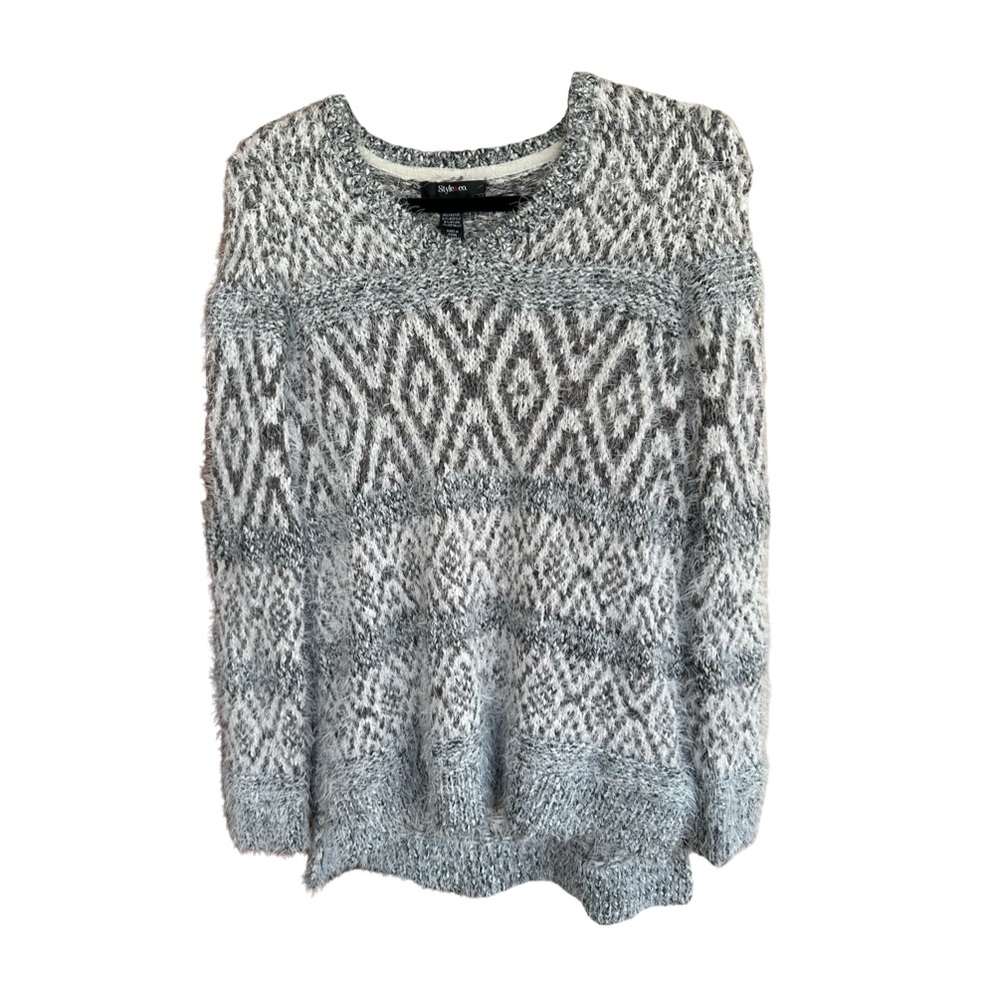 Fluffy Tribal Knit Sweater
